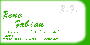 rene fabian business card